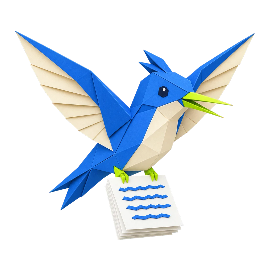 Бумажный журавлик CopyFast с готовой работой
